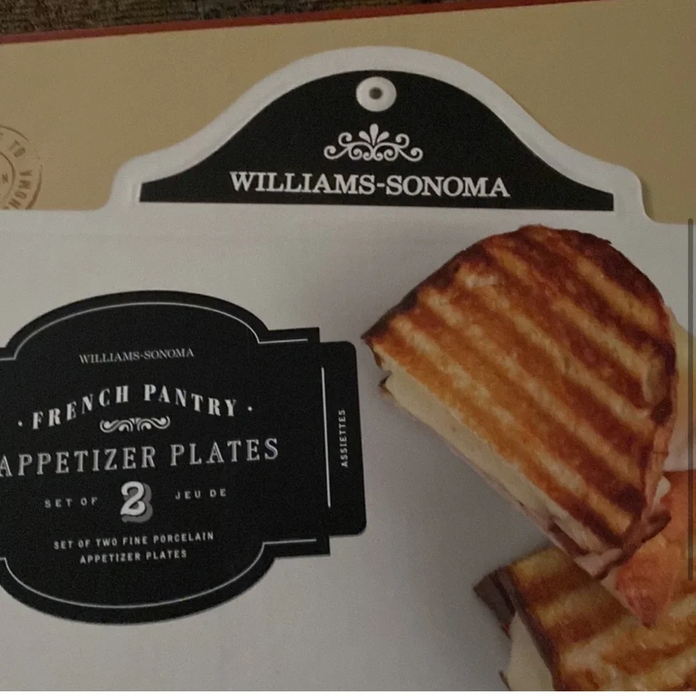 Williams Sonoma French Pantry Appetizer Plates- Set Of 2